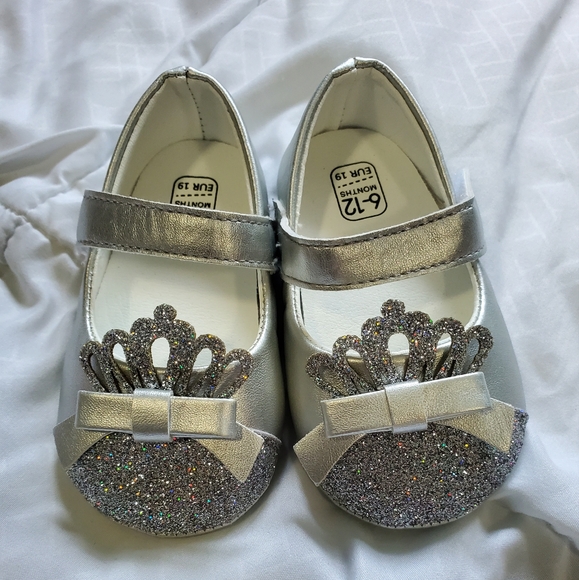 Princess Shoed Silver Glitter Kids - Picture 1 of 1